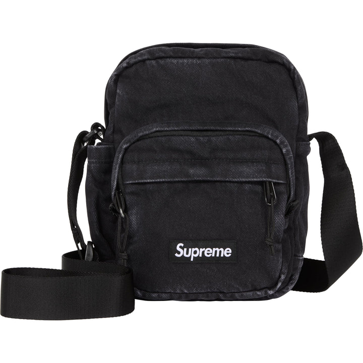 Supreme Black Denim Shoulder Bag