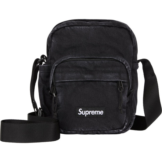 Supreme Black Denim Shoulder Bag