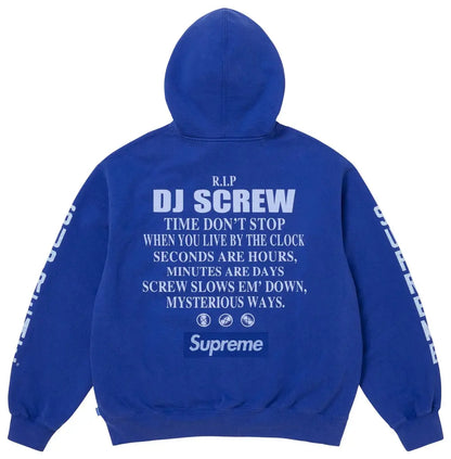 Supreme x Dj Screw Zip Up Hooded Sweatshirt 'Royal'